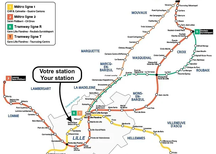Lille, Fully-equipped With Parking Space Lille